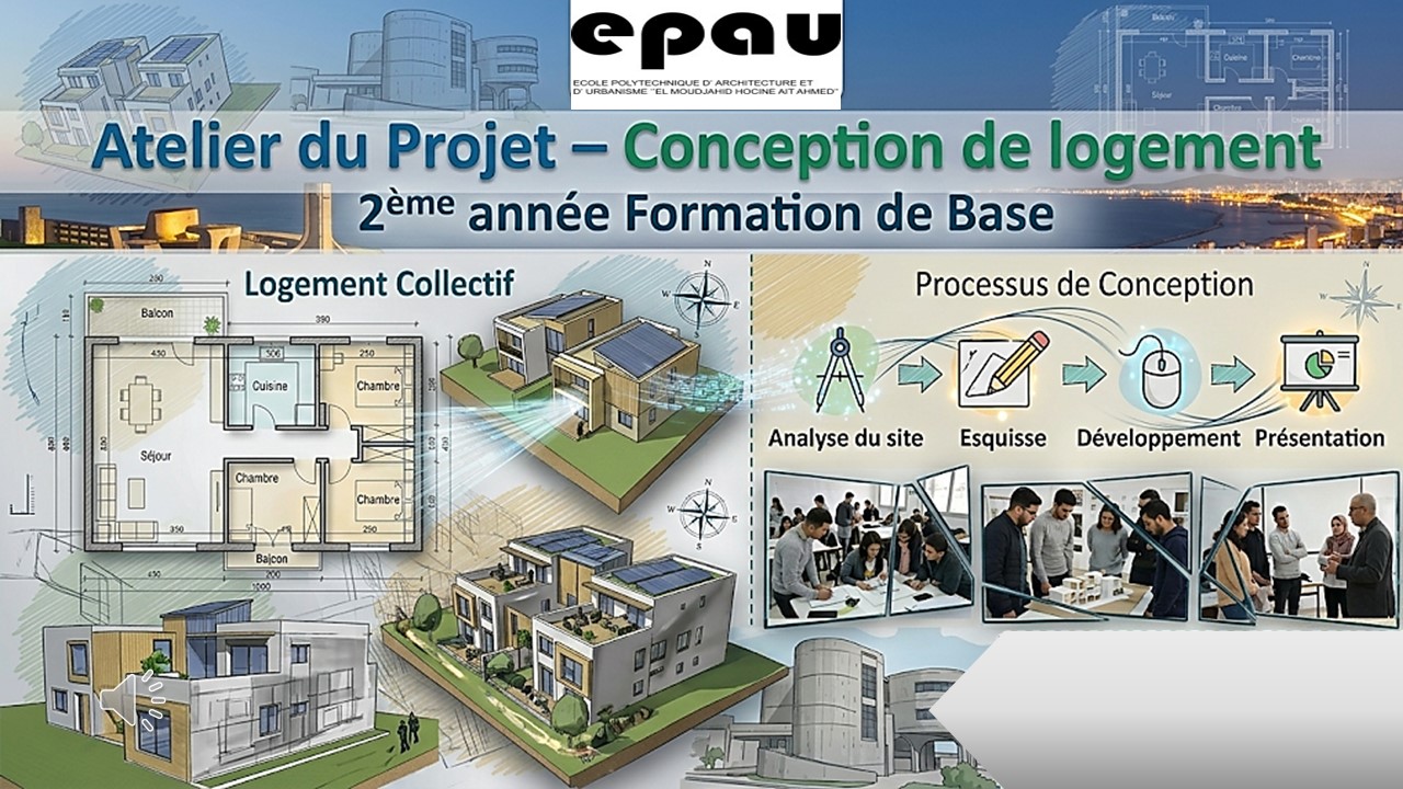 ATELIER DU PROJET–CONCEPTION DE LOGEMENT CDL-01